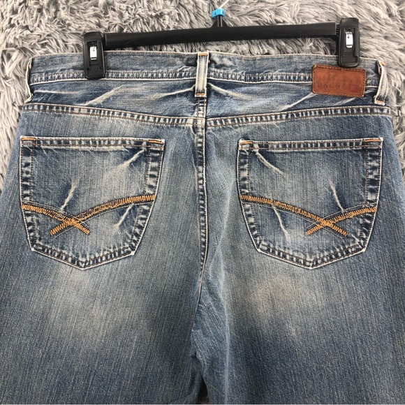 BKE Buckle Jeans Mens Size 36 Jaxon Blue Straight Leg Long Buttonfly - Picture 3 of 13